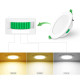 Lámparas de techo LED empotrables de 10W con color de luz regulable, 12 piezas