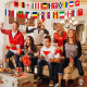 Guirnalda de banderas Euro 2024 24 banderas 45x30 cm 14 m para decoración