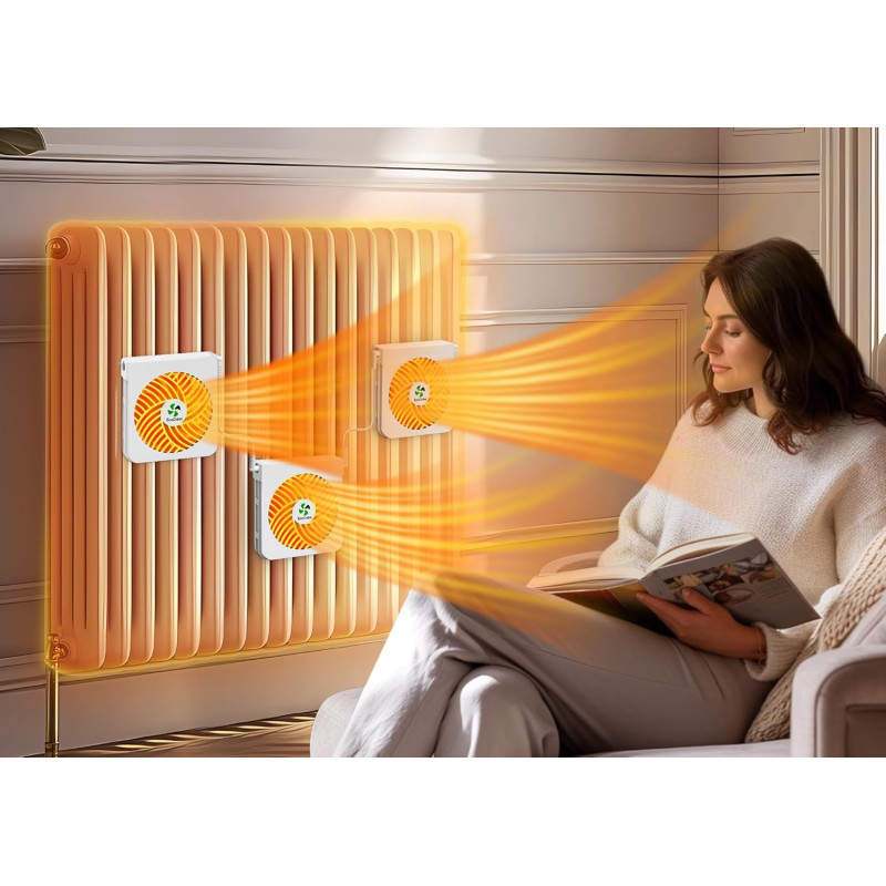 Ventilador calefactor ecoCalm KP-CRV2401 con termostato e imanes