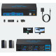 Conmutador KVM DisplayPort 2xPC para 2 monitores 4K120Hz 8K60Hz USB3.0