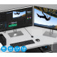 Conmutador KVM DisplayPort 2xPC para 2 monitores 4K120Hz 8K60Hz USB3.0