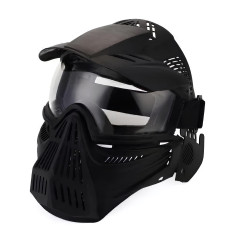 Casco de paintball, máscara deportiva para paintball, protección facial con visera y orificios de ventilación, resistente a impactos.