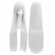 Pelucas largas blancas y rectas de 100 cm, cabello sintético de anime para cosplay para disfraz de sesión de fotos