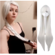 Pelucas largas blancas y rectas de 100 cm, cabello sintético de anime para cosplay para disfraz de sesión de fotos