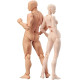 Conjunto de modelos de figuras de maniquí móviles, 2 piezas, figuras para dibujar, dibujar, posar, modelo artístico