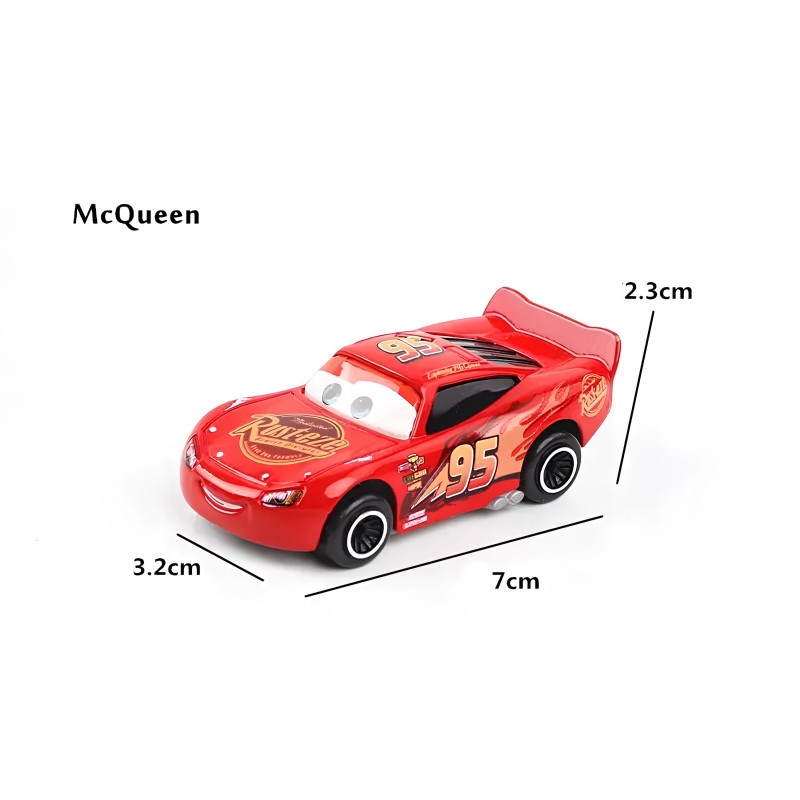 Set de coches de juguete Cars con vehículos en miniatura y personajes de la película Cars