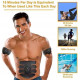 Electroestimulador muscular EMS de 6 programas para ejercicios pasivos y rehabilitación de músculos abdominales y de brazos.