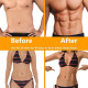 Electroestimulador muscular EMS de 6 programas para ejercicios pasivos y rehabilitación de músculos abdominales y de brazos.