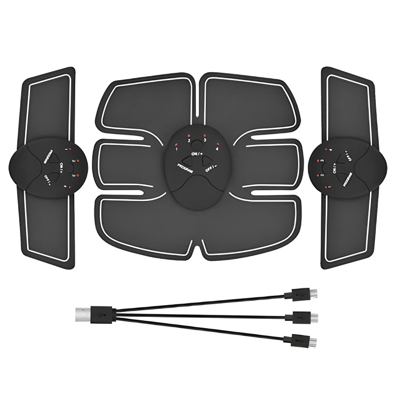 Electroestimulador muscular abdominal EMS 6 programas cinturón de entrenamiento sencillo para fortalecer los músculos