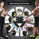 Electroestimulador muscular abdominal EMS 6 programas cinturón de entrenamiento sencillo para fortalecer los músculos