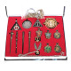 Set de accesorios de Harry Potter: varitas, medallones y colgantes