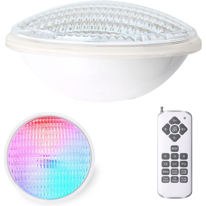 Lámpara LED Kingwen 40W RGBW IP68 12V para piscina y acuario, sumergible