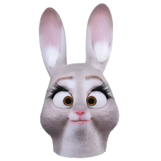 Máscara facial de látex realista de Liu Rabbit Judy para cosplay y fiestas temáticas