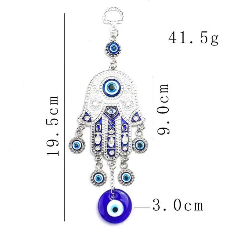 Colgante Ojo del Profeta, Mano de Fátima 195 mm, un amuleto protector con significado simbólico y apariencia decorativa