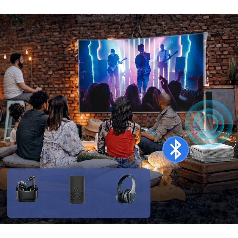 Miniproyector WiFi 5G AKATUO XR21, Bluetooth, Full HD 1080p, 10000 lúmenes