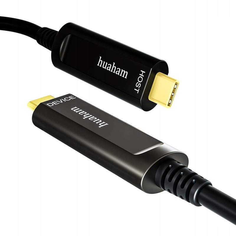 Cable de fibra óptica USB-C a USB-C USB 3.1 Huaham, 10 Gbps, hasta 15 m