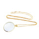 Colgante de aumento Lupa colgante 5x dorado elegante colgante con función de lupa, gadget decorativo y práctico