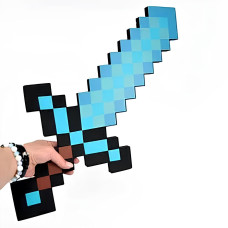 Espada de diamante de Minecraft fabricada en espuma EVA flexible de 45 cm