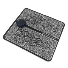 Esterilla de masaje de pies con dispositivo EMS de acupresión para la relajación y mejora de la circulación con electroestimulación.