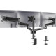 WALI GSDM003 Soporte para 3 monitores, hasta 27", VESA 75/100 mm, negro