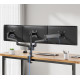 WALI GSDM003 Soporte para 3 monitores, hasta 27", VESA 75/100 mm, negro