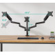 WALI GSDM003 Soporte para 3 monitores, hasta 27", VESA 75/100 mm, negro