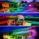 Tira de LED LETIANPAI, IP68, 30 m, luz de sincronización musical de múltiples colores, brillo ajustable.