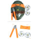 Set interactivo de las Tortugas Ninja de Miguel Ángel con armas, armaduras y shurikens
