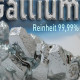 Galio metálico RESTEQ 20 g, pureza del 99,99 %, metal de fusión para experimentos científicos y colecciones