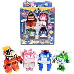 Conjunto de figuras - coches transformables, 4 piezas