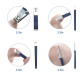 RESTEQ set de manicura y pedicura 18 herramientas en un estuche set de cuidado de uñas para manos y pies
