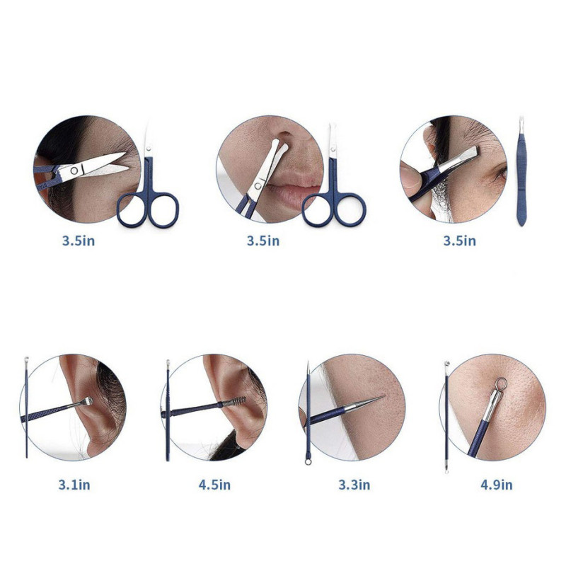 RESTEQ set de manicura y pedicura 18 herramientas en un estuche set de cuidado de uñas para manos y pies