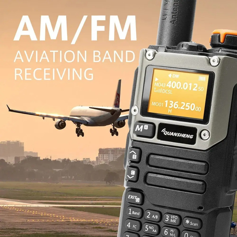 Radio CB portátil Quansheng UV-K5 (8), 50-600 MHz, 5 W, 2023 FM, AM, tipo C