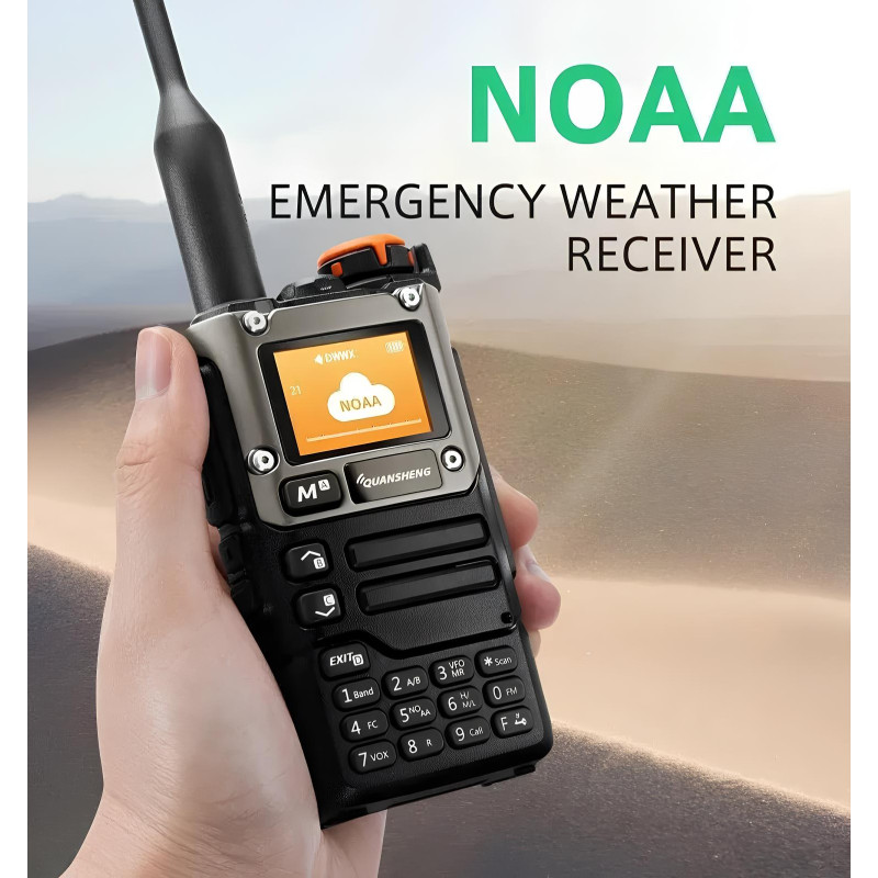 Radio CB portátil Quansheng UV-K5 (8), 50-600 MHz, 5 W, 2023 FM, AM, tipo C