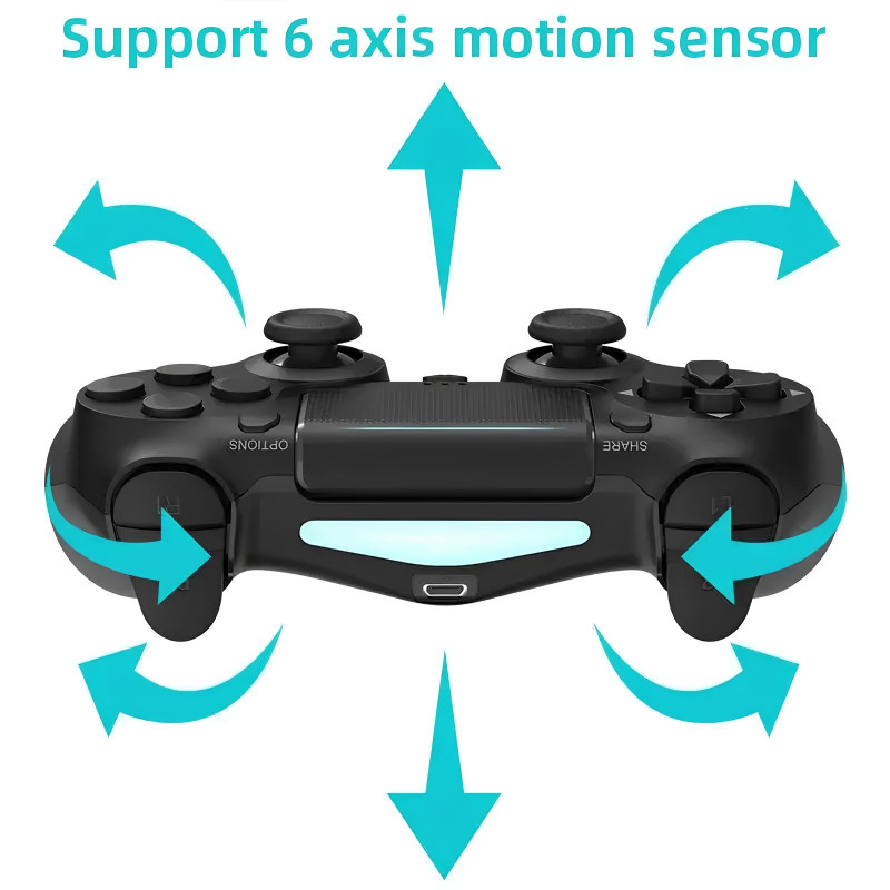 Mando inalámbrico Data Frog para PS4/PS4 Slim/PS4 Pro, PC, Android, blanco