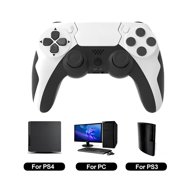 Gamepad inalámbrico GAMINJA P48 para PS4/PS3, mando para PC con vibración y modo turbo para consolas y PC