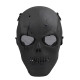 Máscara negra RESTEQ para casco de airsoft y motocicleta para Halloween