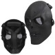Máscara negra RESTEQ para casco de airsoft y motocicleta para Halloween